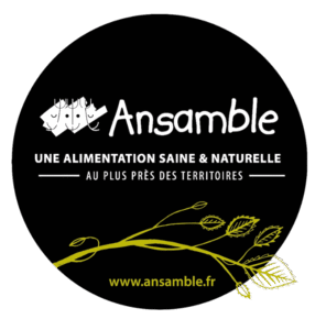 Logo Ansamble "une alimentation saine et naturelle au plus près des territoires" en couleur