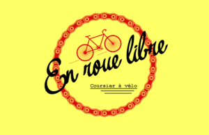 Logo En roue libre - Coursier à vélo