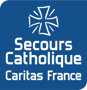 Logo du Secours Catholique Caritas France en couleur bleu
