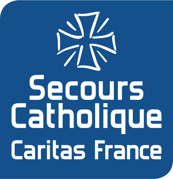 Logo du Secours Catholique Caritas France en couleur bleu