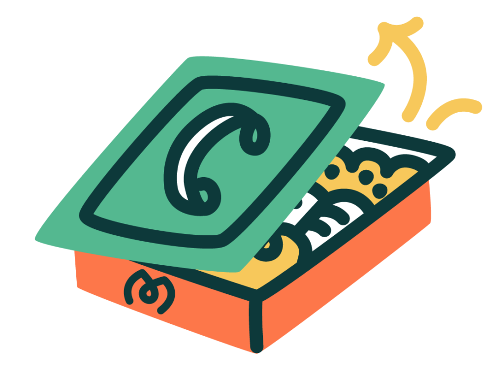 Illustration bac gastronorme couvercle entrouvert rempli d'un plat